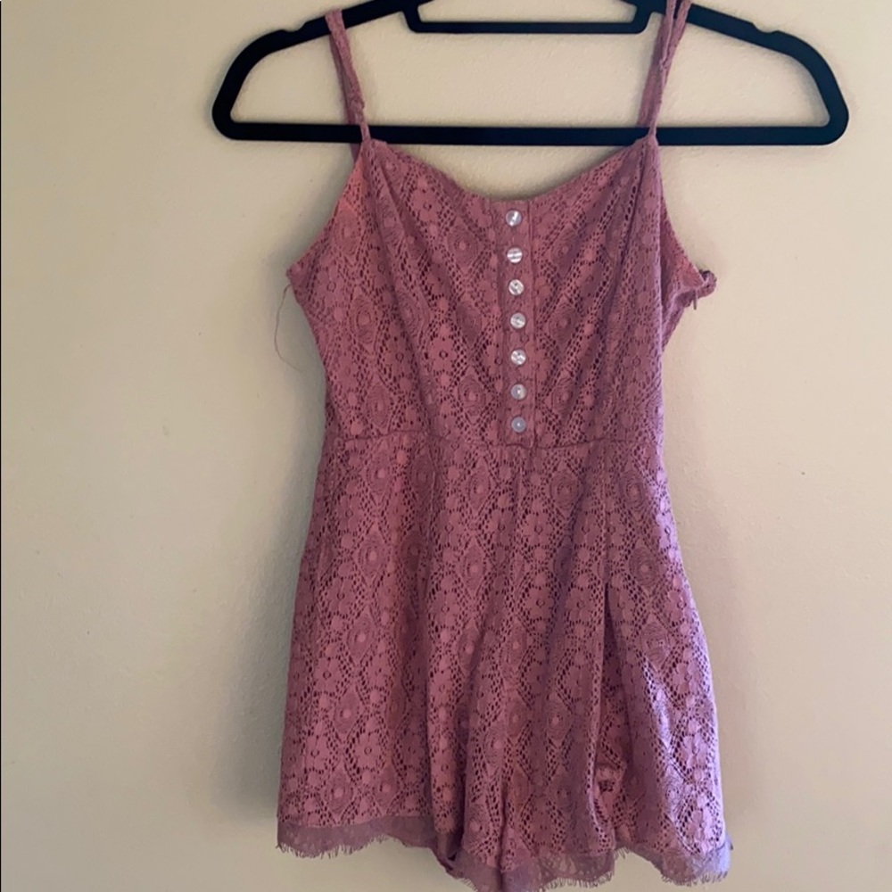 Purple lace Romper